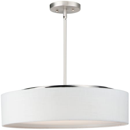 A large image of the Maxim 10226 White Linen / Satin Nickel