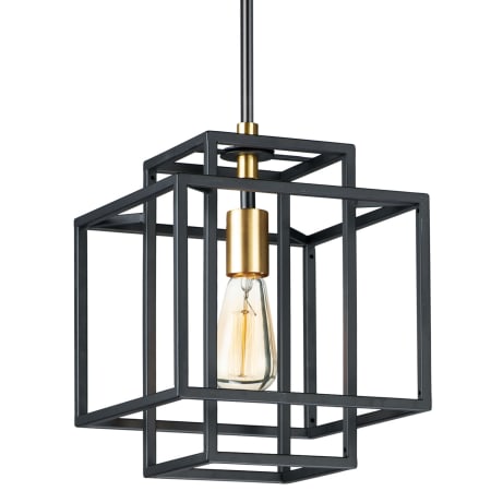 A large image of the Maxim 10246 Black / Satin Brass