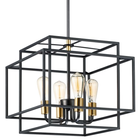 A large image of the Maxim 10247 Black / Satin Brass