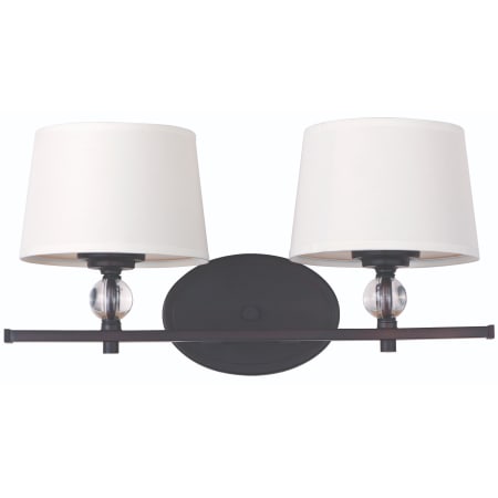A large image of the Maxim 12762 Oil Rubbed Bronze / White Fabric Shade