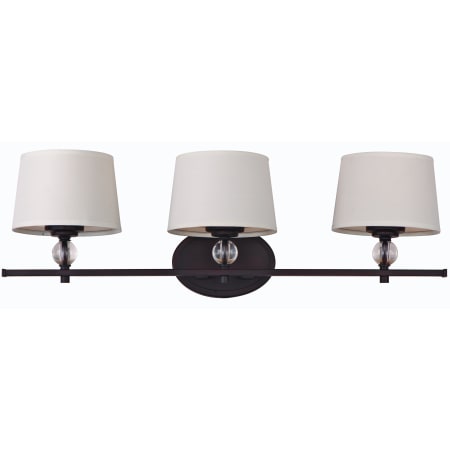 A large image of the Maxim 12763 Oil Rubbed Bronze / White Fabric Shade