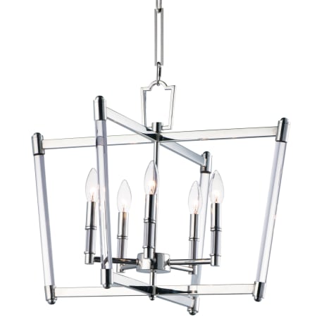 A large image of the Maxim 16103 Polished Nickel / Clear Glass