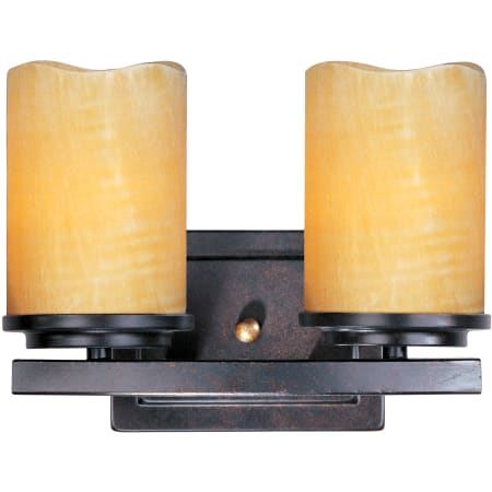 A large image of the Maxim 21142 Rustic Ebony / Stone Candle Glass
