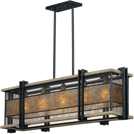 A large image of the Maxim 27567 Black / Barn Wood / Antique Brass