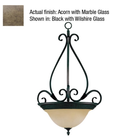 A large image of the Maxim MX 2654 Acorn / Marble Glass