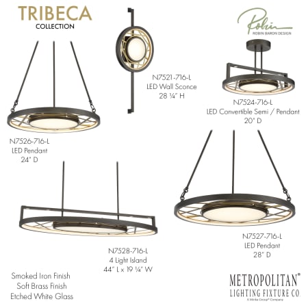 A large image of the Metropolitan N7521-L Tribeca Collection
