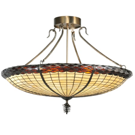 A large image of the Meyda Tiffany 105627 Greenbriar Oak