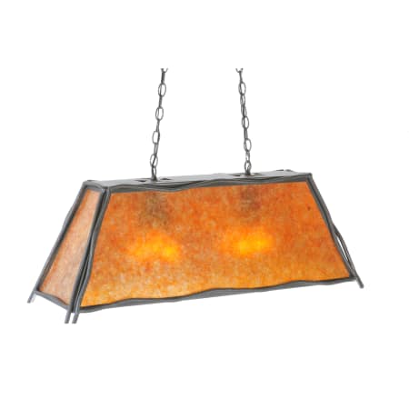 A large image of the Meyda Tiffany 106703 Wrought Iron / Amber Mica