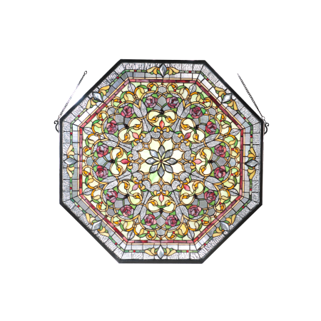 A large image of the Meyda Tiffany 107223 Avocado Burgundy Beige