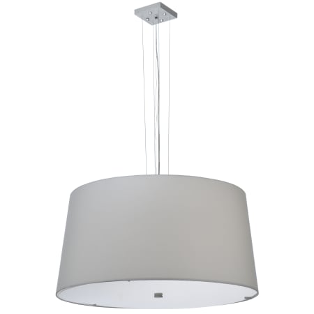 A large image of the Meyda Tiffany 111796 Brushed Nickel / Ivory Linen