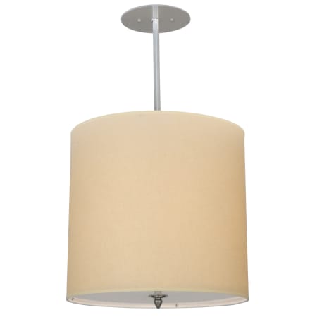 A large image of the Meyda Tiffany 113849 Brushed Nickel / Beige Linen