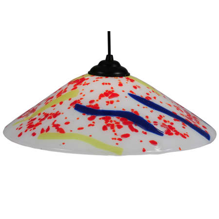 A large image of the Meyda Tiffany 114363 White / Yellow / Blue / Red