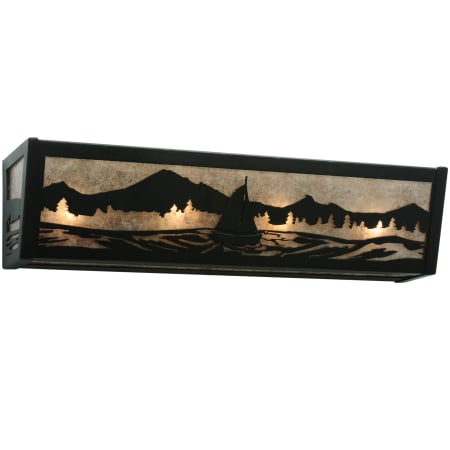 A large image of the Meyda Tiffany 114616 Black / Silver Mica
