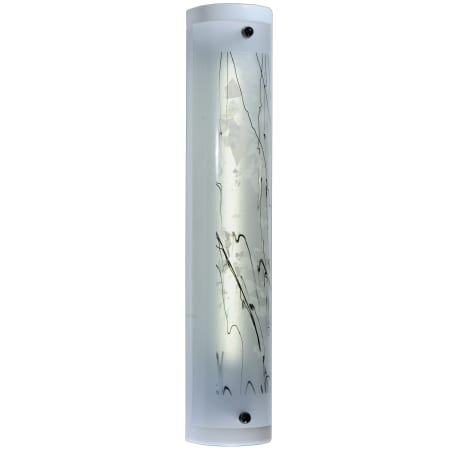A large image of the Meyda Tiffany 116071 Black / White Streamer / White Border