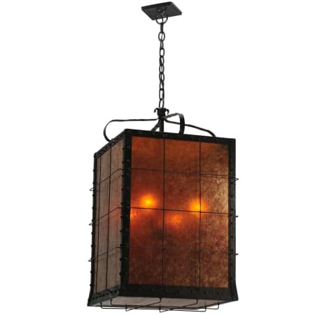 A large image of the Meyda Tiffany 116270 Costello Black / Amber Mica