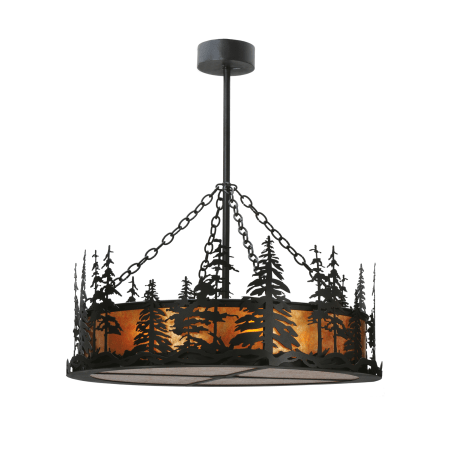 A large image of the Meyda Tiffany 116636 Black / Amber Mica