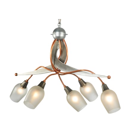 A large image of the Meyda Tiffany 128524 Brushed Steel / Copper