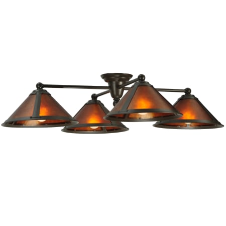 A large image of the Meyda Tiffany 130746 Black / Amber Mica