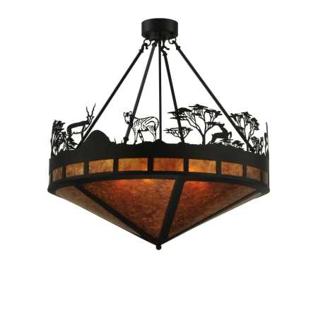 A large image of the Meyda Tiffany 130870 Black / Amber Mica