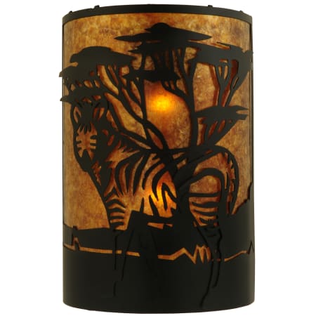 A large image of the Meyda Tiffany 130871 Black / Amber Mica