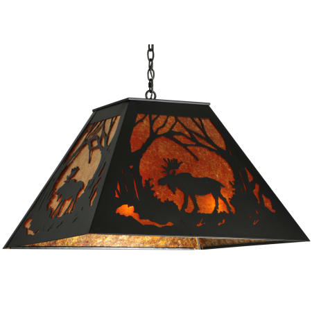A large image of the Meyda Tiffany 134438 Black / Amber Mica