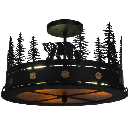 A large image of the Meyda Tiffany 134785 Black / Amber Mica