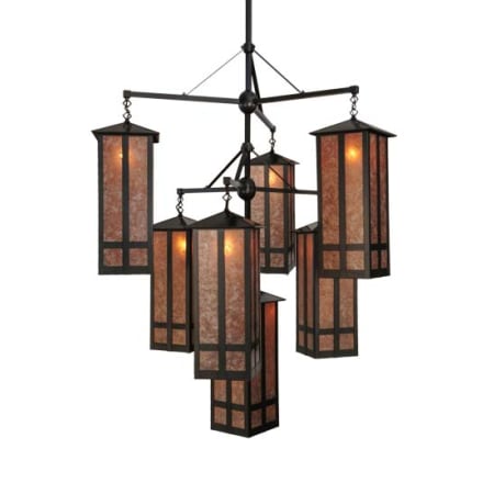 A large image of the Meyda Tiffany 142003 Craftsman Brown