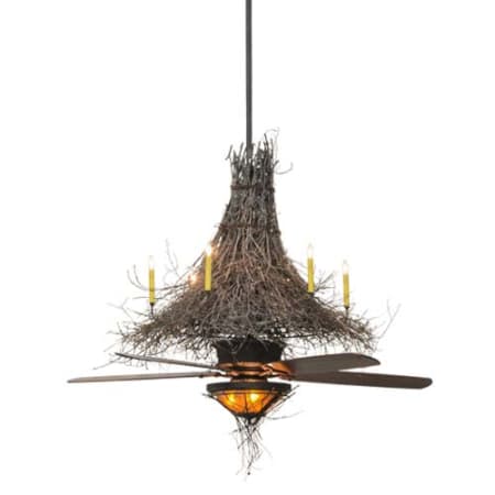 A large image of the Meyda Tiffany 151790 Natural Wood / Timeless Bronze
