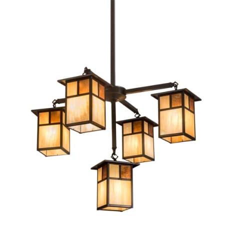 A large image of the Meyda Tiffany 194883 Craftsman Brown