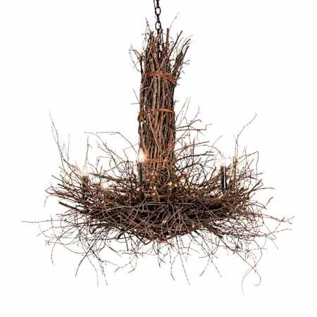 A large image of the Meyda Tiffany 226214 Bronze / Natural Wood