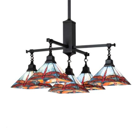 A large image of the Meyda Tiffany 230380 Craftsman Brown