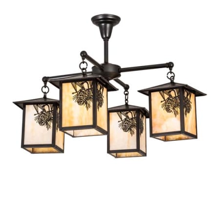 A large image of the Meyda Tiffany 237225 Craftsman Brown