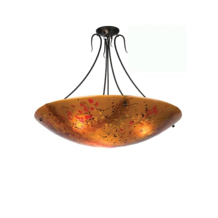 A large image of the Meyda Tiffany 26347 Amber / Black Steamers