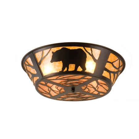 A large image of the Meyda Tiffany 66209 Black / Amber Mica