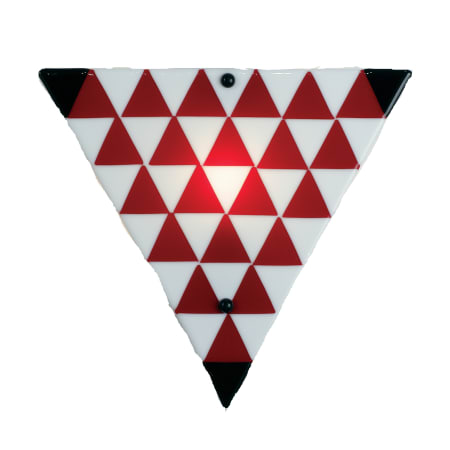 A large image of the Meyda Tiffany 67721 Red / Black White Triangle