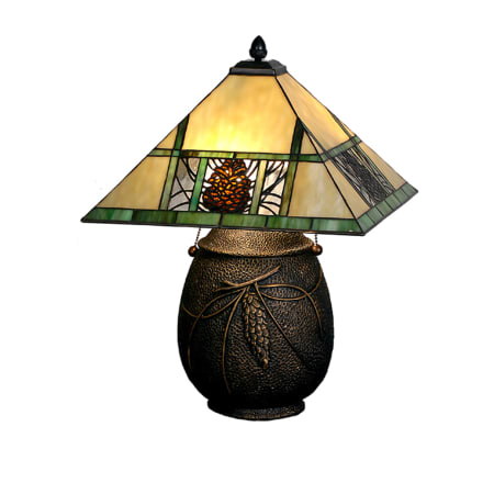 Meyda 67850 Beige Amber 19 5 H, Bear Canoe Table Lamp