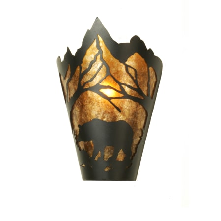 A large image of the Meyda Tiffany 81465 Black / Amber Mica
