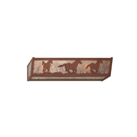 A large image of the Meyda Tiffany 99070 Rust / Silver Mica