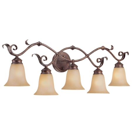 A large image of the Millennium Lighting 7055 Burled Bronze / Silver