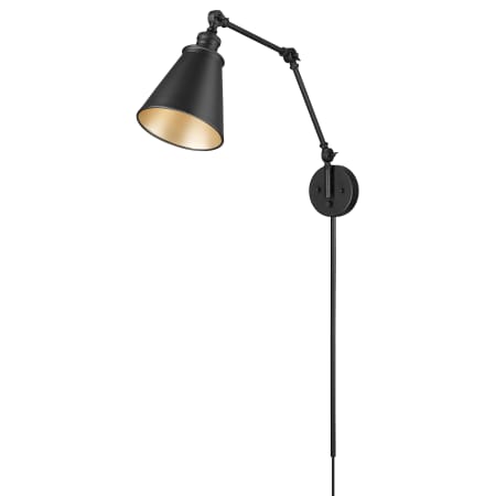 A large image of the Millennium Lighting 10001 Matte Black