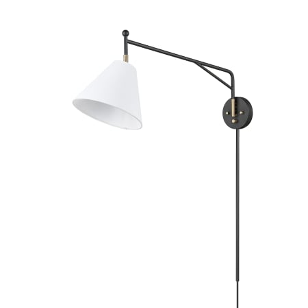 A large image of the Millennium Lighting 13001 Matte Black / Vintage Brass