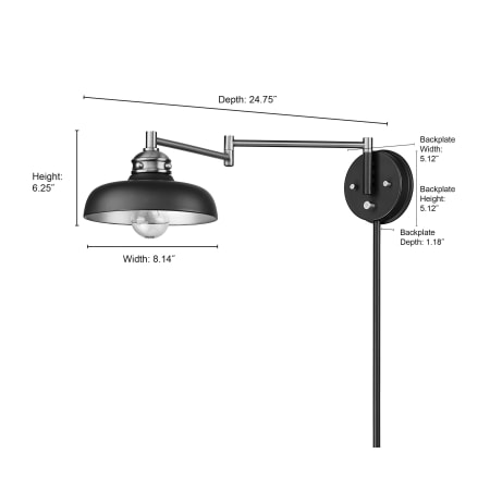 A large image of the Millennium Lighting 15001 Alternate Image