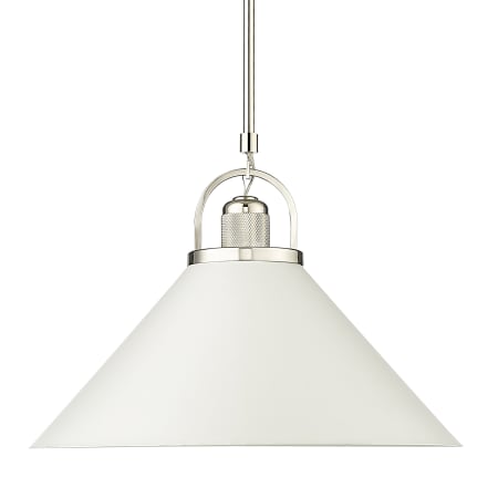 A large image of the Millennium Lighting 20901 Polished Nickel / Matte White