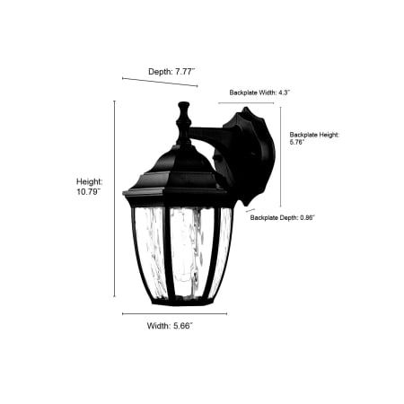 A large image of the Millennium Lighting 220001 Alternate Image