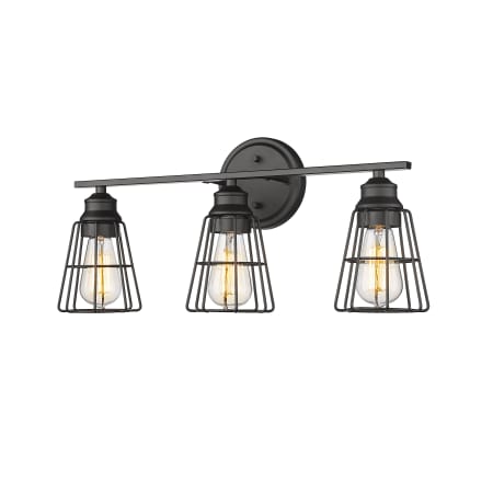 A large image of the Millennium Lighting 3383 Matte Black