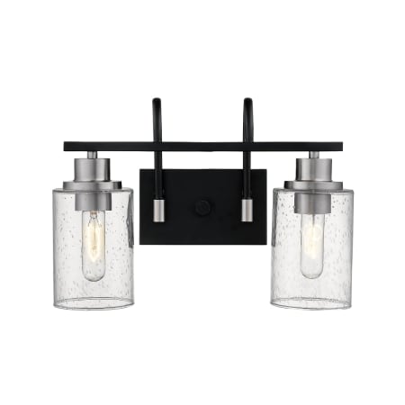 A large image of the Millennium Lighting 3512 Matte Black / Brushed Nickel