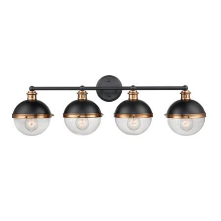 A large image of the Millennium Lighting 4254 Matte Black / Aged Brass