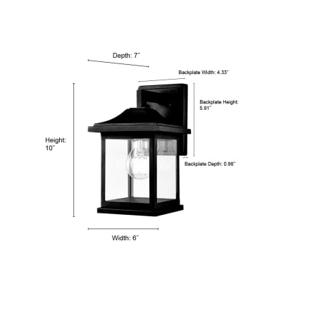 A large image of the Millennium Lighting 91051 Alternate Image