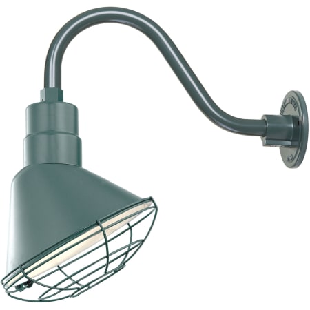 A large image of the Millennium Lighting RAS10-RGN15 Satin Green