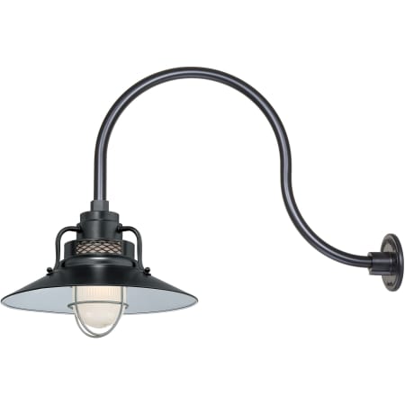 A large image of the Millennium Lighting RRRS14-RGN24 Satin Black